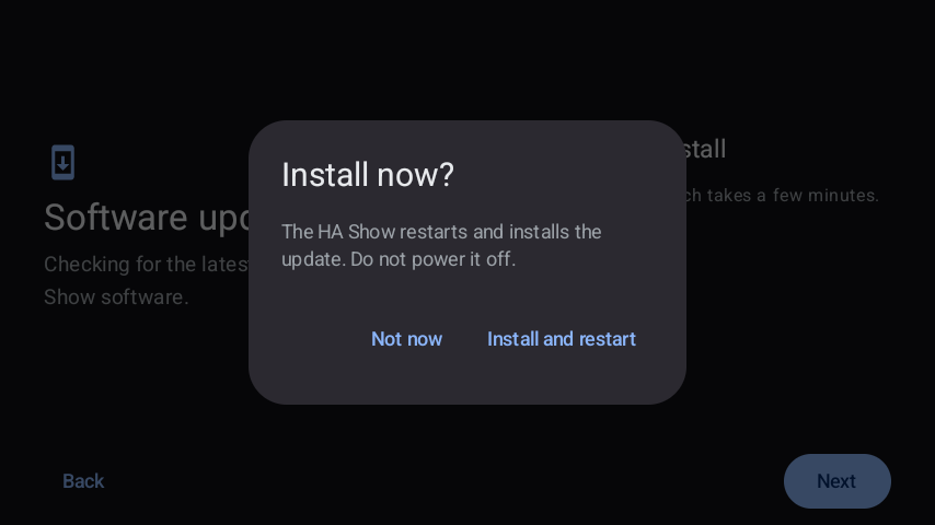 Install now? confirmation