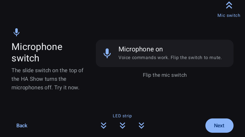 Setup wizard - Microphone switch