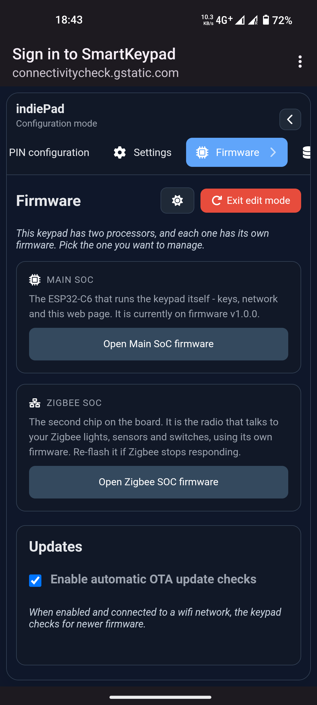 Firmware chooser